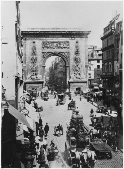 Porte Saint-Denis, Paris, c.1880 by French Photographer